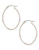 Fine Jewellery 14 White Gold Polished Wave Hoop Earrings - White Gold