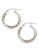 Fine Jewellery 14K White Gold Glitter Mesh Hoop Earrings - WHITE GOLD