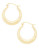 Fine Jewellery 14K Yellow Gold Diamond Cut Hollow Hoop Earrings - GOLD