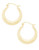 Fine Jewellery 14K Yellow Gold Diamond Cut Hollow Hoop Earrings - Gold