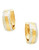 Fine Jewellery 14K Yellow And White Gold Diamond Cut Huggie Hoop Earrings - Yellow Gold/Diamond
