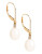 Fine Jewellery 10K Yellow Gold Diamond And 10mm Pearl Drop Earrings - PEARL