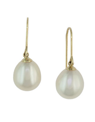 Effy 14K Yellow Gold 10mm Fresh Water Pearl Earrings - Pearl