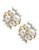 Fine Jewellery 14K Yellow Gold Sterling Silver Diamond And 6mm Pearl Earrings - WHITE