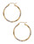 Fine Jewellery 10Kt Yellow And White Gold 3x30mm Hollow Twist Tube Hoops With Hinged Earwires And Snap In Closure - Yellow Gold