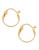 Fine Jewellery 14K Yellow Gold Small Polished Band Hoop Earrings - YELLOW GOLD