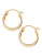 Fine Jewellery 14K Yellow Gold Ribbed Hoop Earrings - YELLOW GOLD