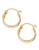 Fine Jewellery 14K Yellow Gold Ribbed Hoop Earrings - Yellow Gold