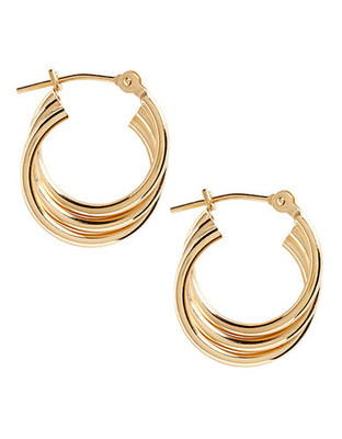 Fine Jewellery 14K Yellow Gold Triple Hoop Earrings - Yellow Gold