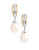 Fine Jewellery Sterling Silver 14K Yellow Gold Diamond And Half Drill Pearl Earrings - PEARL