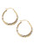 Fine Jewellery 14K Yellow And White Gold Etched Hoop Earrings - Two Tone colour