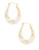 Fine Jewellery Yellow White And Pink Gold Oval Shaped Hoops - Tri Colour Gold