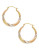 Fine Jewellery 14Kt 25mm Yellow White And Pink Gold Hollow Round Shaped Hoops - TRI COLOUR