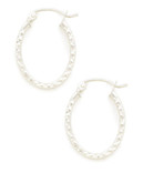 Fine Jewellery 14Kt Square Earring - White