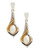 Fine Jewellery Sterling Silver 14K Yellow Gold Diamond And 6 to 4mm Pearl Earrings - Gold/Silver