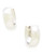 Fine Jewellery 14K White Gold Rhodium Plated Huggie Hoops - Open White