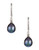 Fine Jewellery 10K White Gold Diamond And Half Drill Pearl Earrings - White Gold