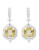 Judith Ripka Estate Ascher Cut Stone Earrings on wire - CRYSTAL