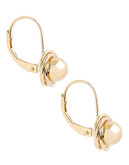 Fine Jewellery 14K Yellow Gold 3 Ring And Ball Leverback Earrings - Yellow Gold