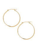 Fine Jewellery 14K Yellow Gold And Sterling Silver Polished Hoop Earrings - Auragento (Silver/Gold)