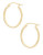 Fine Jewellery 14Kt Yellow Gold 1.9x15x20mm Full Diamond Cut Oval Shaped Hollow Tube Hoops - YELLOW GOLD