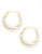 Fine Jewellery 14Kt Yellow Gold 20mm Round Polished Hollow Hoops With Rhodium Plated Accents - TWO TONE COLOUR