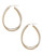 Fine Jewellery 14K Yellow Gold And Sterling Silver Interlocking Double Oval Hoop Earrings - Two Tone Colour