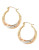 Fine Jewellery 14K Tri Colour Swirl Design Hoop Earrings - TRI COLOUR