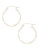 Fine Jewellery 14K White Gold Hollow Twist Tube Hoops - OPEN WHITE
