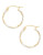 Fine Jewellery 14Kt Yellow Gold 1.9X20Mm Polished Hollow Twist Tube Hoops With Rhodium Plated Accents - TWO TONE COLOUR