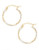 Fine Jewellery 14Kt Yellow Gold 1.9X20Mm Polished Hollow Twist Tube Hoops With Rhodium Plated Accents - Two Tone Colour