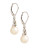 Fine Jewellery Sterling Silver 14K Yellow Gold Diamond And 8mm Pearl Earrings - PEARL