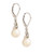 Fine Jewellery Sterling Silver, 14K Yellow Gold, Diamond And 8mm Pearl Earrings - Pearl