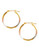 Fine Jewellery 14K Tri Colour Gold Satin Diamond Cut Supreme Hoop Earrings - Tri Colour Gold
