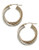 Fine Jewellery 14K Yellow Gold And Sterling Silver Diamond Cut Twist Earrings - Auragento (Silver/Gold)
