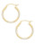Fine Jewellery 14Kt Diamond cut Oval Earring - Tri Colour
