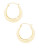 Fine Jewellery 14K Yellow Gold Diamond-Cut Hollow Back To Back Hoop Earrings - GOLD