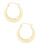 Fine Jewellery 14K Yellow Gold Diamond-Cut Hollow Back To Back Hoop Earrings - Gold