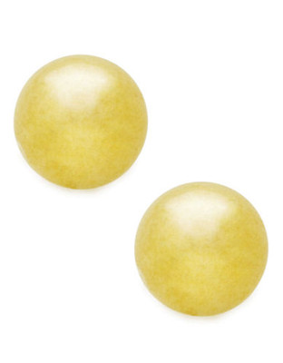 Fine Jewellery 18Kt Yellow Gold 6mm Polished Ball Post Earrings - Yellow Gold