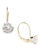 Fine Jewellery 14K Yellow Gold And Round Cubic Zirconia Leverback Earrings - Yellow Gold/Cubic Zirconia