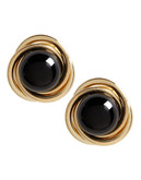 Fine Jewellery 14K Yellow Gold Onyx Earrings - Onyx