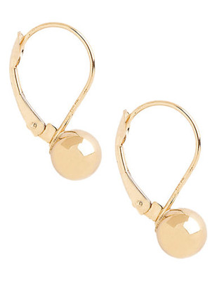 Fine Jewellery 14K Yellow Gold Ball Leverback Earrings - Yellow Gold