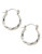 Fine Jewellery 14K White Gold Swirl And Beaded Pattern Hoop Earrings - White Gold
