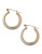Fine Jewellery 14K Yellow Gold And Sterling Silver Diamond Cut Triple Hoop Earrings - AURAGENTO (SILVER/GOLD)