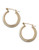 Fine Jewellery 14K Yellow Gold And Sterling Silver Diamond Cut Triple Hoop Earrings - Auragento (Silver/gold)