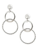 Fine Jewellery 14K White Gold Interlocking Circle Earrings - White Gold