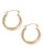 Fine Jewellery 14K Yellow Gold Small Lined Hoop Earrings - Yellow Gold
