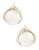 Fine Jewellery 14K Yellow Gold and Sterling Silver Pearl Diamond Earrings - PEARL