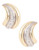 Fine Jewellery 14K White And Yellow Gold Swirl Button Earrings - Two Tone Colour