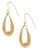Fine Jewellery 14K Yellow Gold Satin Teardrop Earrings - YELLOW GOLD